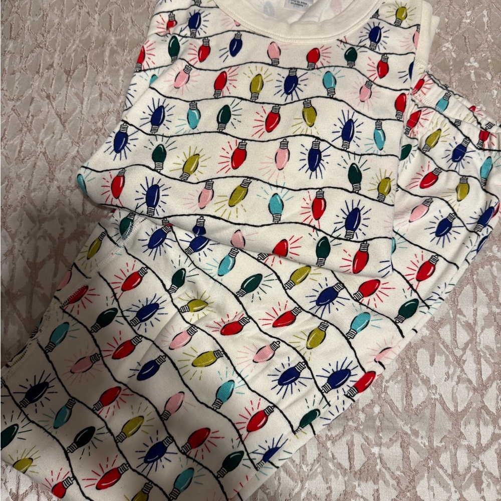 Festive mens Pajamas with Colorful Lights